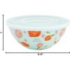 Mud Pie Fruit Bowl With Lid Set, Small 3″ X 7 1/4″ Dia | Large 3 3/4″ X 8 1/2″ Dia, Blue(Blue)