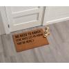 Mud Pie Funny Dog Coir Door Mat, Knock…