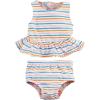 Mud Pie Girls Reversible Swimsuit & Headband Set(Floral/Stripe)