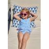 Mud Pie Girls Reversible Swimsuit & Headband Set(Hydrangea/Gingham)