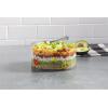 Mud Pie Glass Ingredients Bowl Set, 7 Layer Dip, bowl4 x 8″ dia | spoon 6″