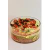 Mud Pie Glass Ingredients Bowl Set, 7 Layer Dip, bowl4 x 8″ dia | spoon 6″