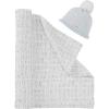 Mud Pie Grandma Swaddle and Hat, 2 Piece Set (Blue)