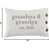 Mud Pie, Grandparents, Est. 2022 Pillow, 12″ x 8″, 1 Count (Pack of 1)