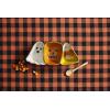 Mud Pie Halloween Stoneware Candy Bowl Dish, Pumpkin, 2 1/4″ x 8 3/4″ dia(Divided)