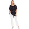 Mud Pie Houston Women’s Oversized Short Sleeve T-Shirt(Black)