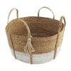 Mud Pie Hyacinth Round Handle Basket, Brown, 10″ x 20″ dia