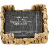 Mud Pie Hyacinth Wine Cocktail Napkin Set, Liquor Store, 12 Pack Napkin | Basket 6″ x 1.75″