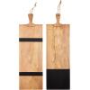 Mud Pie Long Black Wooden Serving Board, Block, 26″ x 8″
