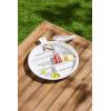 Mud Pie Melamine Charcuterie Board; board 15″ x 13″ dia | tongs 5 3/4″