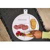 Mud Pie Melamine Charcuterie Board; board 15″ x 13″ dia | tongs 5 3/4″