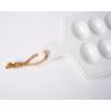 Mud Pie Melamine Egg Tray Set, White, 7″ x 15.25″