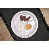 Mud Pie Melamine Smore Tray Set, Server 2″ X 12 1/2″ Dia | Tongs 5 3/4″