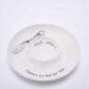 Mud Pie Melamine Tray and Dip Set, White, 9.5″ dia | spreader 6″