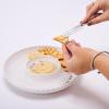Mud Pie Melamine Tray and Dip Set, White, 9.5″ dia | spreader 6″