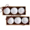 Mud Pie Men’s Whos Your Caddy Golf Ball Set, 1 1/2″ Dia