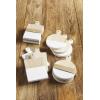 Mud Pie Mini Paulownia Wood Board, Circular, 6.25″ x 8.25″