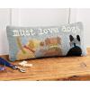 Mud Pie Must Love Dogs Hook Pillow, Gray