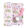 Mud Pie Pink Golf Swaddle and Rattle