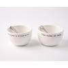 Mud Pie Salsa and Guacamole Serving Set of 2 with Spoons, White