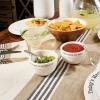 Mud Pie Salsa and Guacamole Serving Set of 2 with Spoons, White