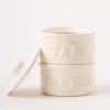 Mud Pie Salt & Pepper Cellar, Off-White, 6″ X 3.5″ dia(Cellar)