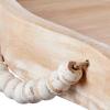 Mud Pie Scalloped Beaded Tray, 18″ x 18″, Brown