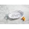 Mud Pie Scalloped Happy Bowl, 8″ x 12 1/4″