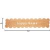 Mud Pie Scalloped Jute Table Runner, Brown, 71″ x 17″