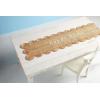 Mud Pie Scalloped Jute Table Runner, Brown, 71″ x 17″