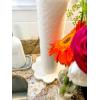 Mud Pie Scalloped Paper Towel Holder, White, 13″ x 6.5″ dia