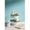 Mud Pie Scalloped Tiered Server, White, 18″ x 11.25″ dia