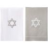 Mud Pie Star of David French Knot Tea Towels (White), 4405257W