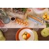 Mud Pie Strawberry Tray & Dip Set, Tray 4″ X 13″ | Cup 2″ X 3 1/2″ Dia | Spoon 5 1/2″