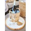 Mud Pie Water Hyacinth Ice Bucket Set, Bucket 8.5″ x 7.5″ Dia | Scoop 8.75″