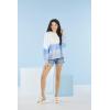 Mud Pie Wheeler Women’s Tie Dye Sweatshirt(Blue)