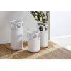 Mud Pie White Scalloped Bud Vase, Small, 4.5″ x 2.75″(Large)
