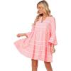 Mud Pie Women’s Above The Knee(Pink)