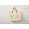 Mud Pie Women’s Bride Tote Bag, Tan, 14 1/4″ x 18″