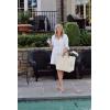 Mud Pie Women’s Bride Tote Bag, Tan, 14 1/4″ x 18″