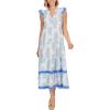 Mud Pie Women’s Chapman Maxi Dress(Blue)