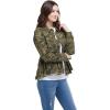 Mud Pie Women’s Denim Peplum Jacket(Green)