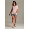 Mud Pie Womens Minah V-Neck Tee(Blush)