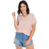 Mud Pie Womens Minah V-Neck Tee(Blush)