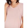Mud Pie Womens Minah V-Neck Tee(Blush)