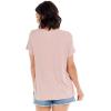 Mud Pie Womens Minah V-Neck Tee(Blush)