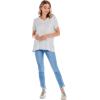 Mud Pie Womens Minah V-Neck Tee(Gray)