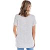Mud Pie Womens Minah V-Neck Tee(Gray)