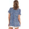 Mud Pie Womens Minah V-Neck Tee(Navy)