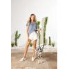 Mud Pie Womens Minah V-Neck Tee(Navy)